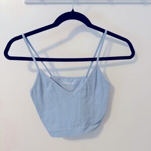 Garage Baby Blue Crop Top